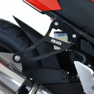 Mocowanie wydechu + zaślepka podnóżka RG RACING HONDA CBR300R BLACK Tylko do końca tygodnia