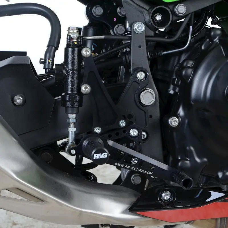 Zamów dziś Podnóżki regulowane RG RACING KAWASAKI NINJA 250 18-/NINJA 400 18- BLACK
