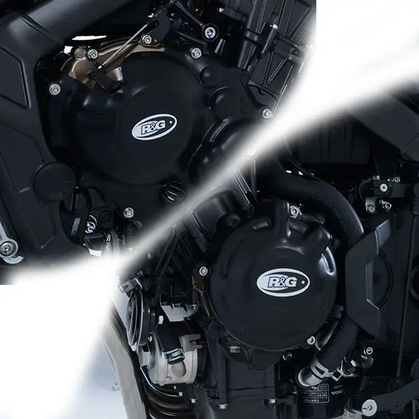 Zestaw osłon silnika RG RACING HONDA CBR650F 13-/CB650F 13-/CB650R 19-/CBR650R 19- (2 części) BLACK Okazja