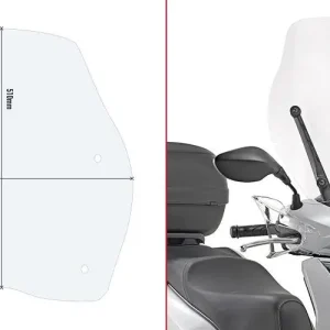 Bezpieczne zakupy Szyba GIVI przeźroczysta 51 x 49 cm (H x W) - HONDA SH 125i-150i (17)