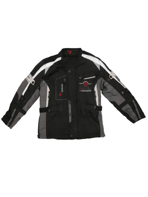 Hit sprzedaży Kurtka motocyklowa dziecięca Modeka EL Chango czarno-szara