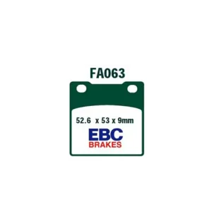 Tylko dziś Klocki hamulcowe EBC FA063HH 52.6 x 53 x 9mm NA TYŁ