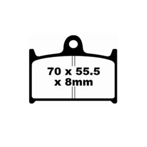 Hit sprzedaży Klocki hamulcowe EBC EPFA145HH 70 x 55.5 x 8mm NA PRZÓD