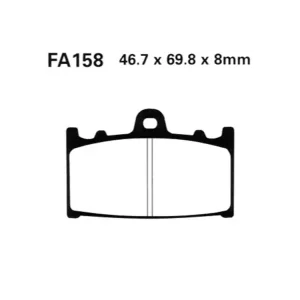 Klocki hamulcowe EBC FA158HH 46.7 x 69.8 x 8mm NA PRZÓD Ograniczona ilość