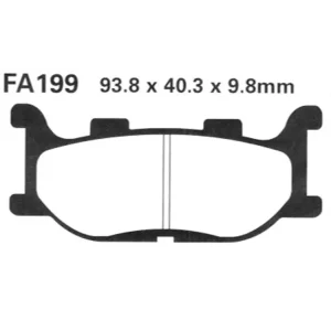 Nowy Klocki hamulcowe EBC FA199 93.8 x 40.3 x 9.8mm na przód