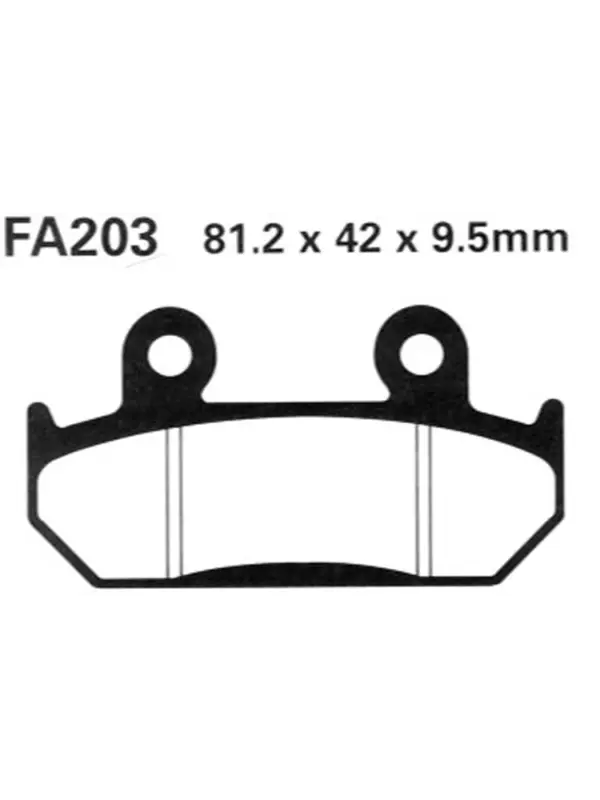 Bezpieczne zakupy Klocki hamulcowe EBC FA203HH 81.2 x 42 x 9.5mm NA PRZÓD