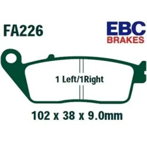 Klocki hamulcowe EBC EPFA226HH 102 x 38 x 9.0mm NA PRZÓD Wybór klientów