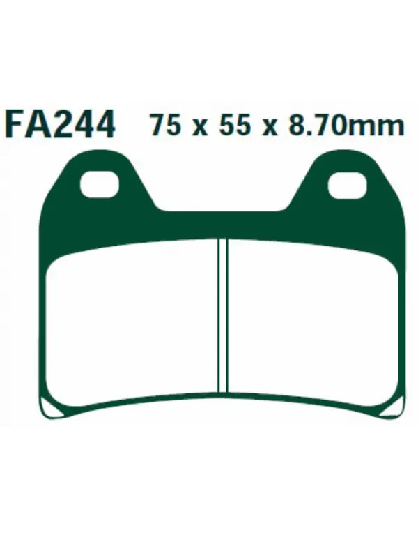 Popularny Klocki hamulcowe EBC FA244V 75 x 55 x 8.7mm NA PRZÓD