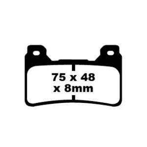 Klocki hamulcowe EBC FA390HH 75 x 48 x 8mm NA PRZÓD Ograniczona ilość