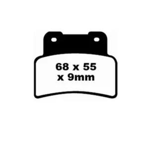 Klocki hamulcowe EBC FA432 68 x 55 x 9mm NA PRZÓD Ostatnie sztuki