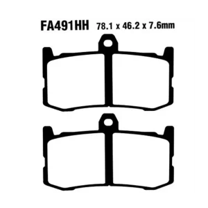 Klocki hamulcowe EBC FA391HH 78.1 x 46.2 x 7.6mm na przód. Popularny