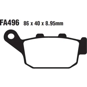 Klocki hamulcowe EBC FA496HH 86 x 40 x 8.95mm na tył. Hit cenowy