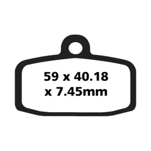 Bezpieczne zakupy Klocki hamulcowe EBC FA612TT 59 x 40.18 x 7.45mm NA PRZÓD