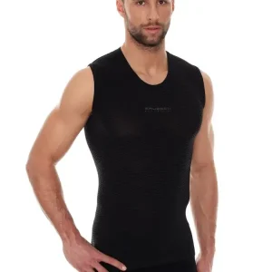 Koszulka unisex Brubeck Base Layer bez rękawów czarna Ograniczona ilość