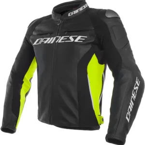Do wyczerpania zapasów Motocyklowa kurtka skórzana Dainese RACING 3 czarno-żółta
