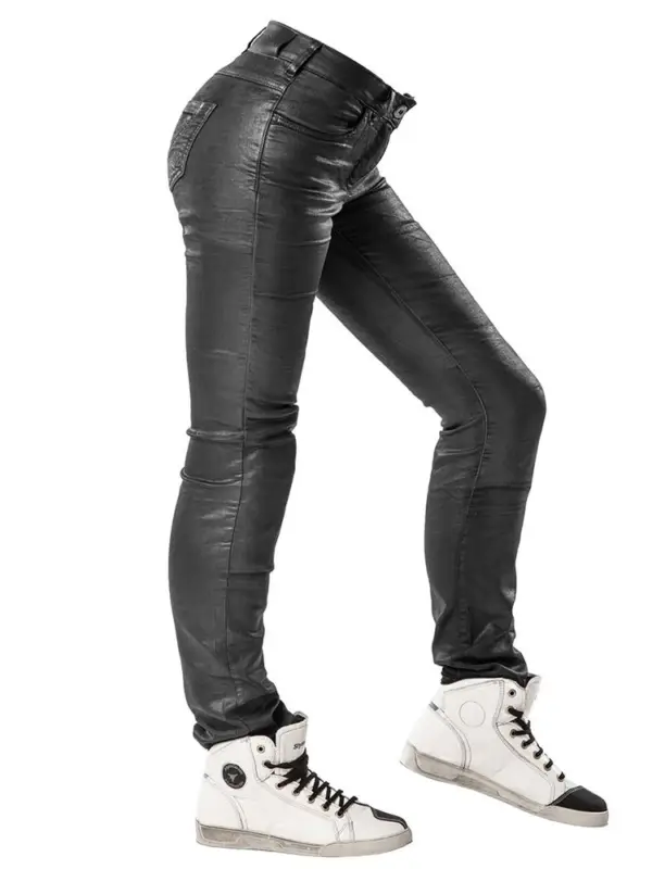 Ostatnia szansa Jeansy motocyklowe damskie City Nomad Karen Wax czarne