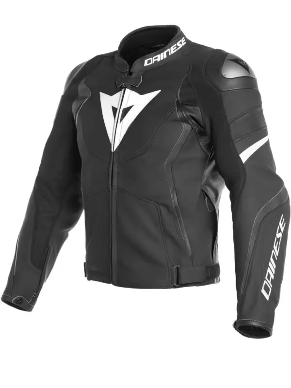 Zniżka Motocyklowa kurtka skórzana Dainese Avro 4 czarno-biała