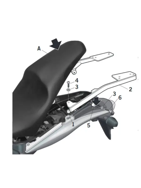 Bezpieczna płatność Stelaż pod kufer centralny Shad Honda CB 600 F Hornet (07-10)