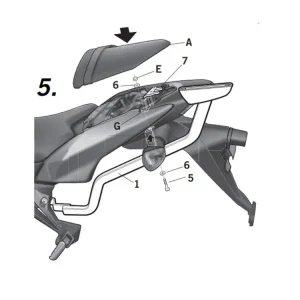 Zamów dziś Stelaż pod kufer centralny SHAD Top Master Kawasaki Z 750/ R (07-12)/ 1000 (07-09)