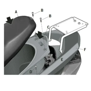 Tylko dziś Stelaż pod kufer centralny Shad do Yamaha Cygnus X 125 (04-06)