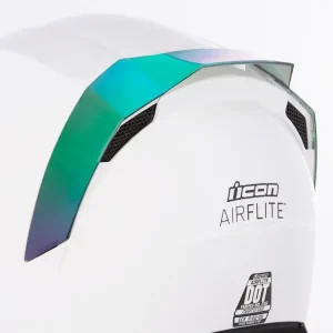 Tylny spoiler do kasku Icon Airflite lustrzany zielony Darmowy zwrot