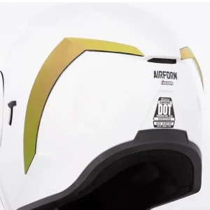 Tylny spoiler do kasku Icon Airform lustrzany złoty Hit sprzedaży