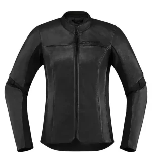 Kurtka motocyklowa skórzana Icon Overlord damska czarna Zamów dziś