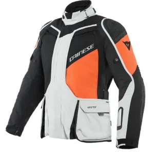 Motocyklowa kurtka tekstylna Dainese D-EXPLORER 2 GORE-TEX® czarno-pomarańczowo-biała Ostatnia szansa