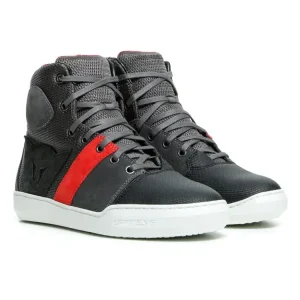 Damskie buty motocyklowe Dainese York Air Lady czarno-czerwone Wysoka jakość