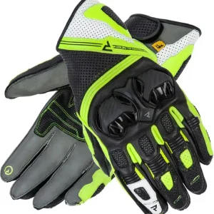 Rękawice motocyklowe Rebelhorn ST Short czarne-fluo żółte Super okazja