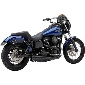 Promocja Pełny układ wydechowy El Diablo 2-into-1 Cobra Harley Davidson Dyna Street Bob/ Fat Bob/ Low Rider/ Wide Glide czarny