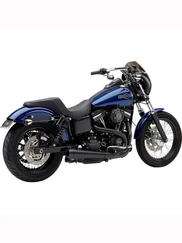Promocja Pełny układ wydechowy El Diablo 2-into-1 Cobra Harley Davidson Dyna Street Bob/ Fat Bob/ Low Rider/ Wide Glide czarny