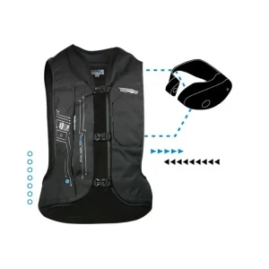 Kamizelka motocyklowa z poduszką powietrzną Helite E-Turtle 2 + Czujnik SDU czarna Rabat