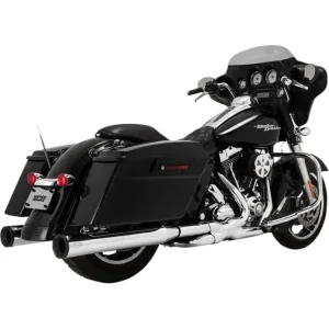 Premium Tłumiki (Slip-On) Vance & Hines Eliminator 400 chrom, czarne końcówki do Harley Davidson FLHT/FLHTK/FLHX/FLTRX/FLTRU/FLTRK/FLHR (rocznik 99-16)