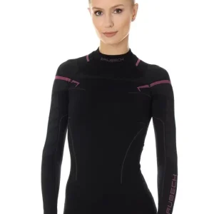 Bluza termoaktywna damska Brubeck Thermo czarno-różowa Promocja