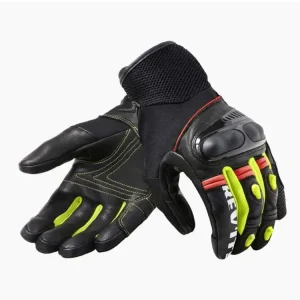 Rękawice motocyklowe tekstylno-skórzane REV’IT! Metric czarno-fluo żółte Hit sprzedaży