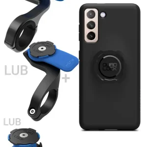 Najlepsza cena Zestaw rowerowy: Etui na telefon Samsung Galaxy S21+ + mocowanie rowerowe Quad Lock