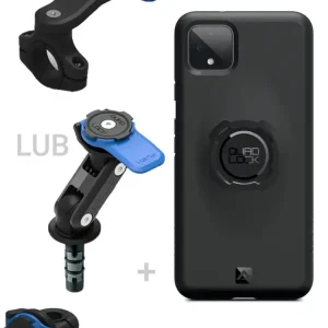 Bezpieczna płatność Zestaw na motocykl: etui na telefon Google Pixel 4 + mocowanie Quad Lock