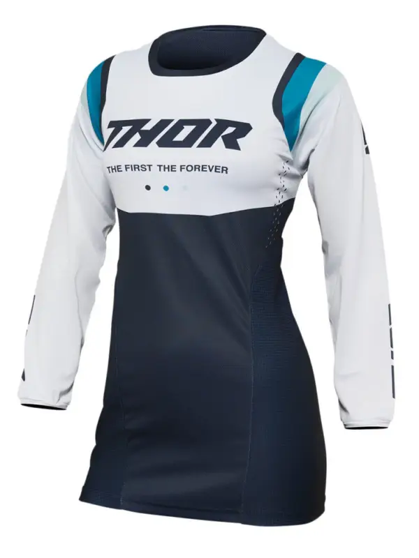 Zniżka Bluza enduro damska Thor Pulse Rev niebiesko-biała
