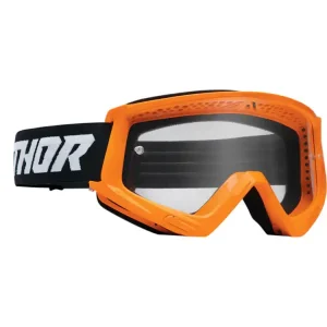 Bezpieczne zakupy Gogle motocyklowe dziecięce Thor Combat Racer fluo pomarańczowo-czarne