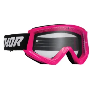 Zniżka Gogle motocyklowe dziecięce Thor Combat Racer fluo różowo-czarne