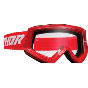 Gogle motocyklowe dziecięce Thor Combat Racer czerwono-białe Obniżka ceny