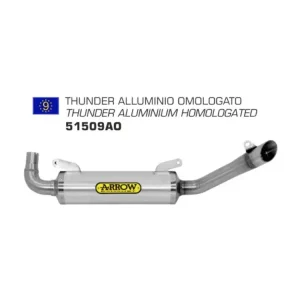 Tłumik Arrow Aprilia RS4 125 [11-16] [Thunder,Aluminium + Stainless Steel] Darmowy zwrot