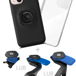Zestaw rowerowy: etui na telefon iPhone 13 + wodoodporny pokrowiec + mocowanie Quad Lock Premium