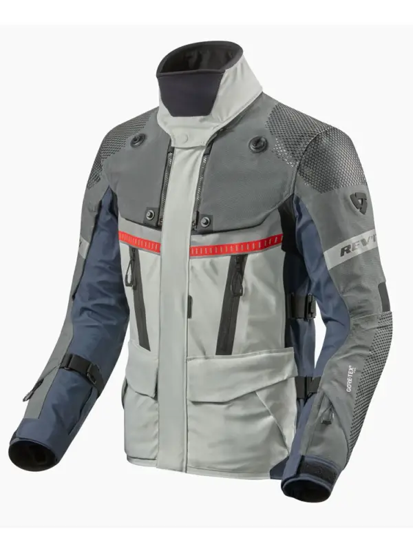Bestseller Kurtka motocyklowa tekstylna REV'IT! Dominator 3 GTX szaro-niebieska