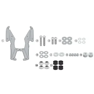 Bestseller Mocowanie szyby motocyklowej Kappa KD2144ST Yamaha Niken (19-23)