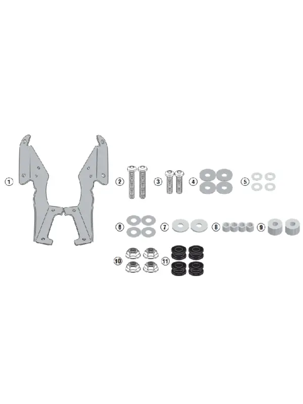 Bestseller Mocowanie szyby motocyklowej Kappa KD2144ST Yamaha Niken (19-23)