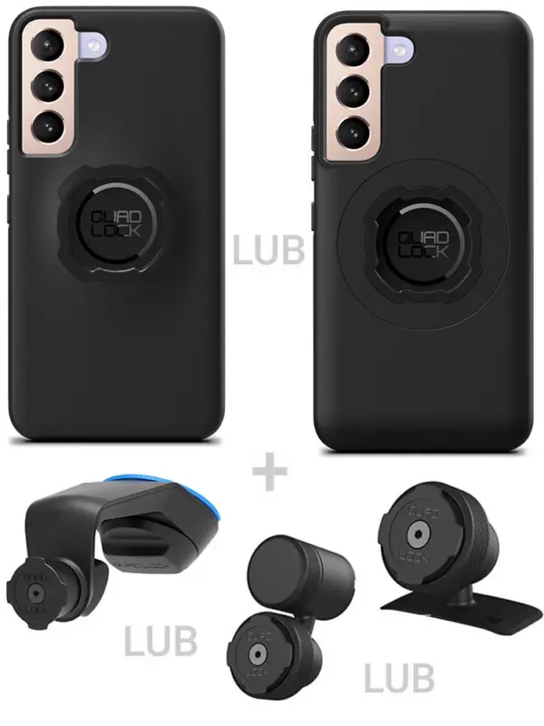 Kup online Zestaw do samochodu: etui na telefon Samsung Galaxy S22 oraz mocowanie Quad Lock