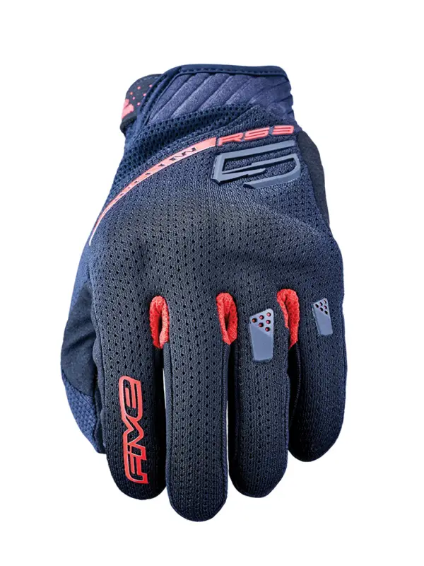 Rękawice motocyklowe tekstylne Five RS3 Evo Airflow czarno-czerwone Taniej