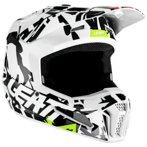 Kask dziecięcy enduro Leatt Moto 3.5 V23 Zebra Dostępne od ręki